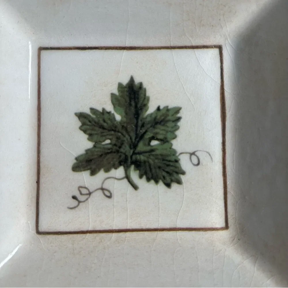 Williams Sonoma Ceramiche Arianna Set Of 3 GRAPE LEAF 8